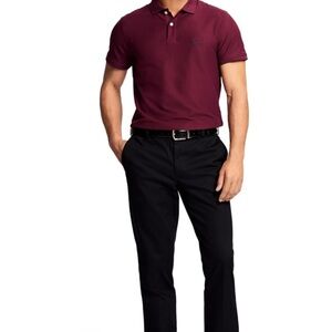 IZOD 34x32 Black straight American Chino Flat Front Non-iron Pants Slacks NWT